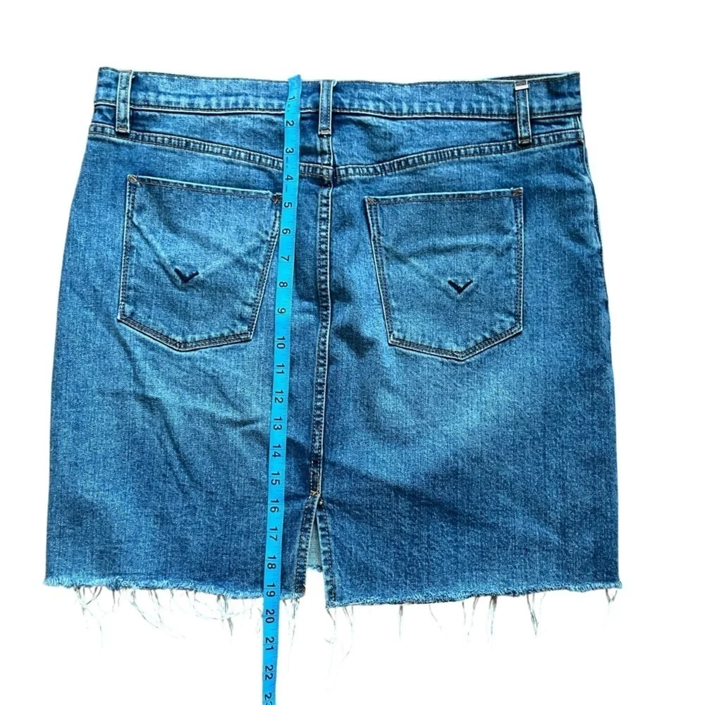 HUDSON Lulu Blue Denim Zip Fly 5 Pocket Jean Skirt size 32